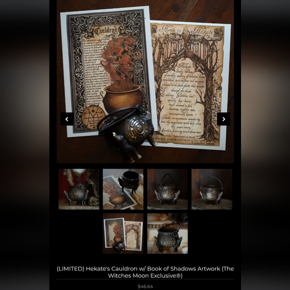 💛 Hand-Casted Brass Hekate’s Cauldron - Picture 6 of 8